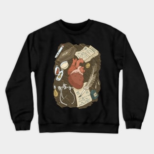 perfect specimen, vintage science tools & heart. Crewneck Sweatshirt